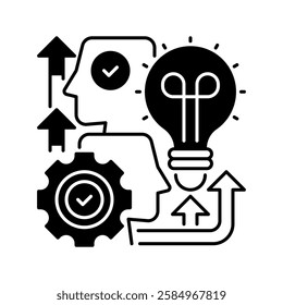 Idea Generation line icon. Universal creative premium symbol. Vector sign icon logo template. Vector illustration