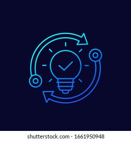 idea generation line vector icon