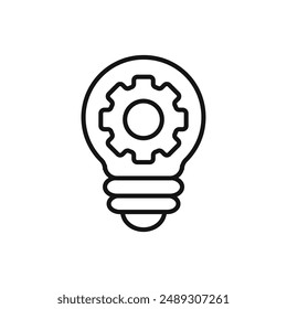 Idea generation logo sign vector outline