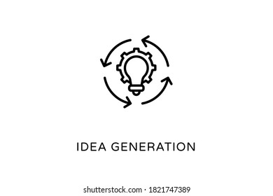 Iconos de contorno de generación de ideas: vectores con tracción