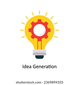 Idea Generation vector Flat Icon Design illustration. Symbol on White background EPS 10 File 