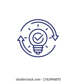 idea generator line icon on white