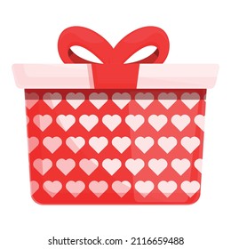 Idea gift box icon cartoon vector. Giftbox surprise. Ribbon package