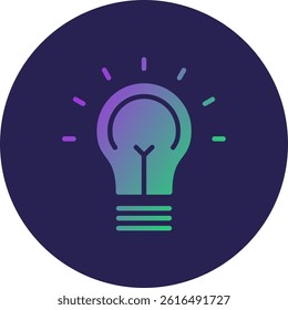 Idea Glyph Circle Gradient Icon
