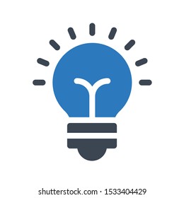 idea glyph color vector icon