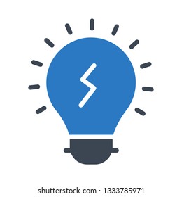 idea glyph double color icon