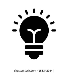 idea glyph flat vector icon