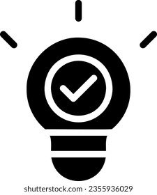 vector de ilustración de icono de glifo de idea