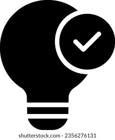 idea glyph icon illustration vector