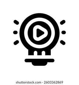 idea glyph icon. Strong and solid vector icon for websites, mobile interfaces, presentations, and visual branding. High quality and easy to edit.