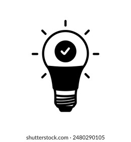 Idea Glyph Icon, Vector illustration