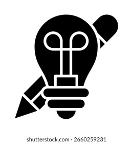 Ideia ícone de glifo ilustração vetorial