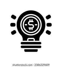idea glyph icon. vector icon for your website, mobile, presentation, and logo design.