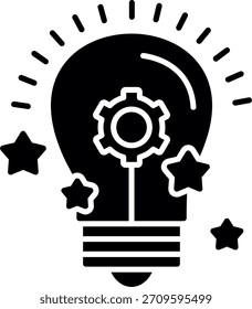Idea Glyph Style Icon Design