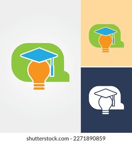 Vector de diseño de logotipo de graduación de Idea