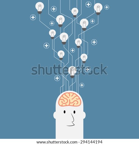 Idea grow up with positive thinking - Vector