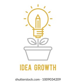 Idea growth outline icon