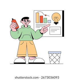 Ilustración vectorial de crecimiento de la idea. Archivo EPS 10