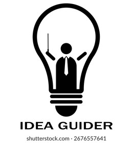 Idea guider vector icon design.