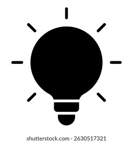 Idea gylph icon. Simple vector icon design in gylph style. Editable vector format