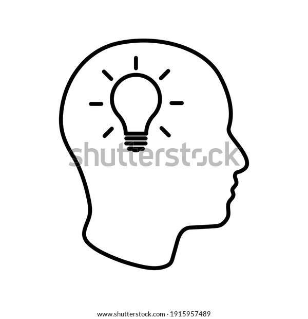 Idea Hand Drawn Symbol On White Stock Vector (Royalty Free) 1915957489 ...