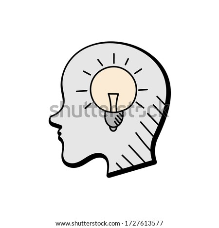 idea hand drawn vector design. business icon