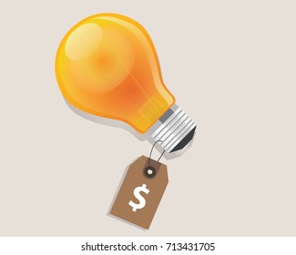 Idea Has Price Tag Dollar Symbol Stock Vector (Royalty Free) 713431705 ...