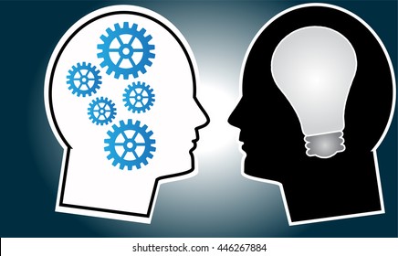 Idea head concept vector design