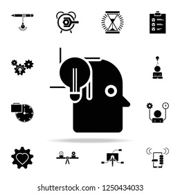 idea in head icon. Concentration icons universal set for web and mobile