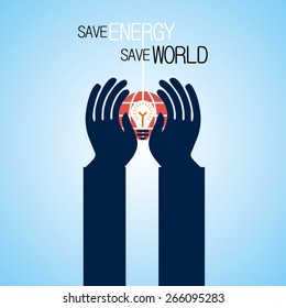 idea with human hand