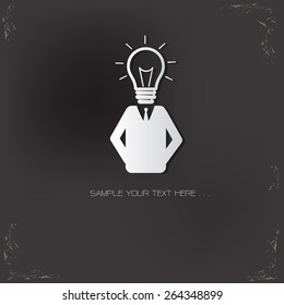 Idea, human resource design on old background,vector