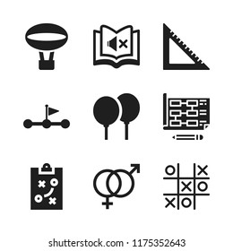 idea icon. 9 idea vector icons set. halfway, muted book and tic tac toe icons for web and design about idea theme