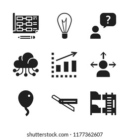 idea icon. 9 idea vector icons set. rule, balloon and planning icons for web and design about idea theme