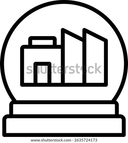 An idea icon about understanding analysis, or representation of a complex business or industry environment in the context of corporate data and intelligence.