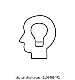 Idea Icon  in black line style icon, style isolated on white background