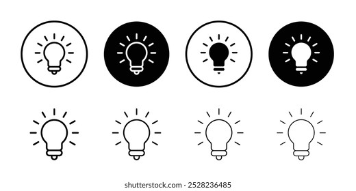 Idea icon Black and white outline vector