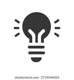 Ícone de ideia Gráfico vetorial preto-e-branco