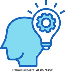 Idea Icon Blue Vector Illustration