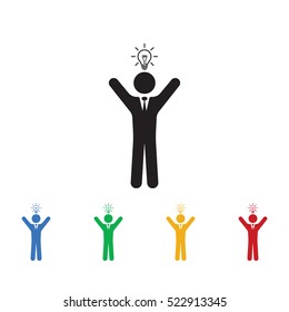 Idea icon. Business icons set of colors