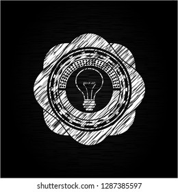 idea icon with chalkboard texture