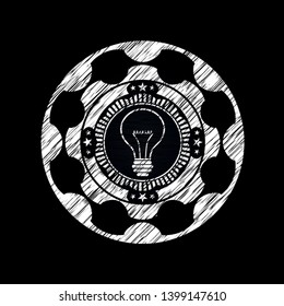 idea icon with chalkboard texture