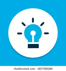 Símbolo de color de icono Idea. Bombilla aislada de primera calidad con un estilo moderno.