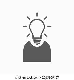 idea icon, creative vector, light illustration