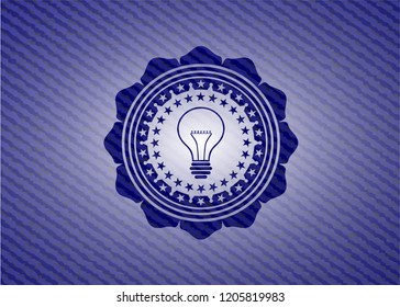 idea icon with denim texture