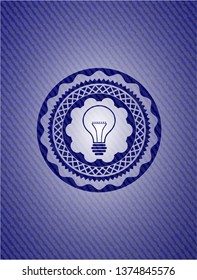 idea icon with denim texture