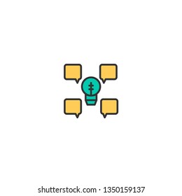 Idea icon design. Marketing icon vector illustration