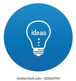 Idea icon design on blue background,vector