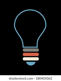 idea icon design over a black background vector illustration