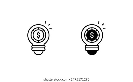 Idea icon design with white background stock illustration