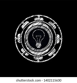 idea icon drawn with chalkboard texture